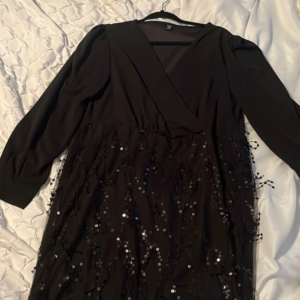 Black sequence dress